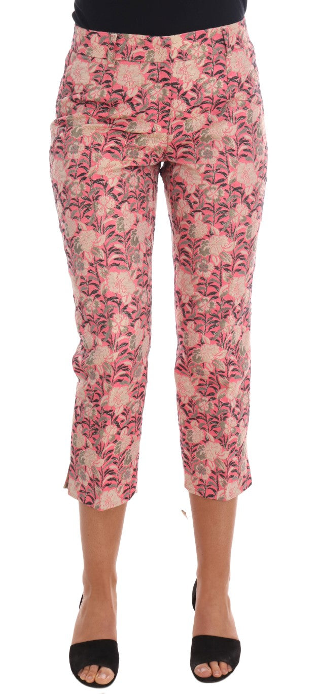 Pantalon élégant en brocart floral Dolce &amp; Gabbana