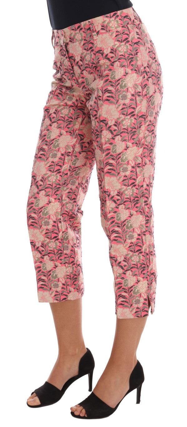 Pantalon élégant en brocart floral Dolce &amp; Gabbana