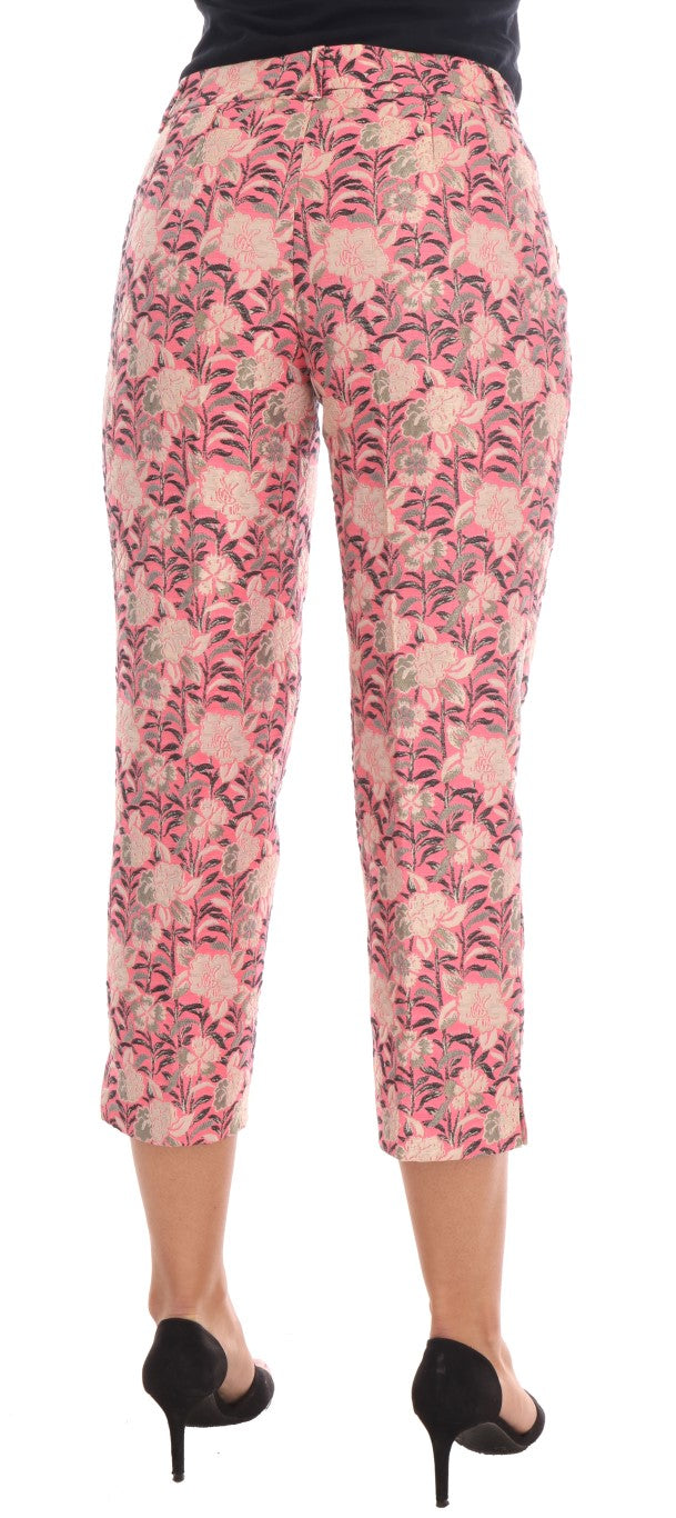 Pantalon élégant en brocart floral Dolce &amp; Gabbana