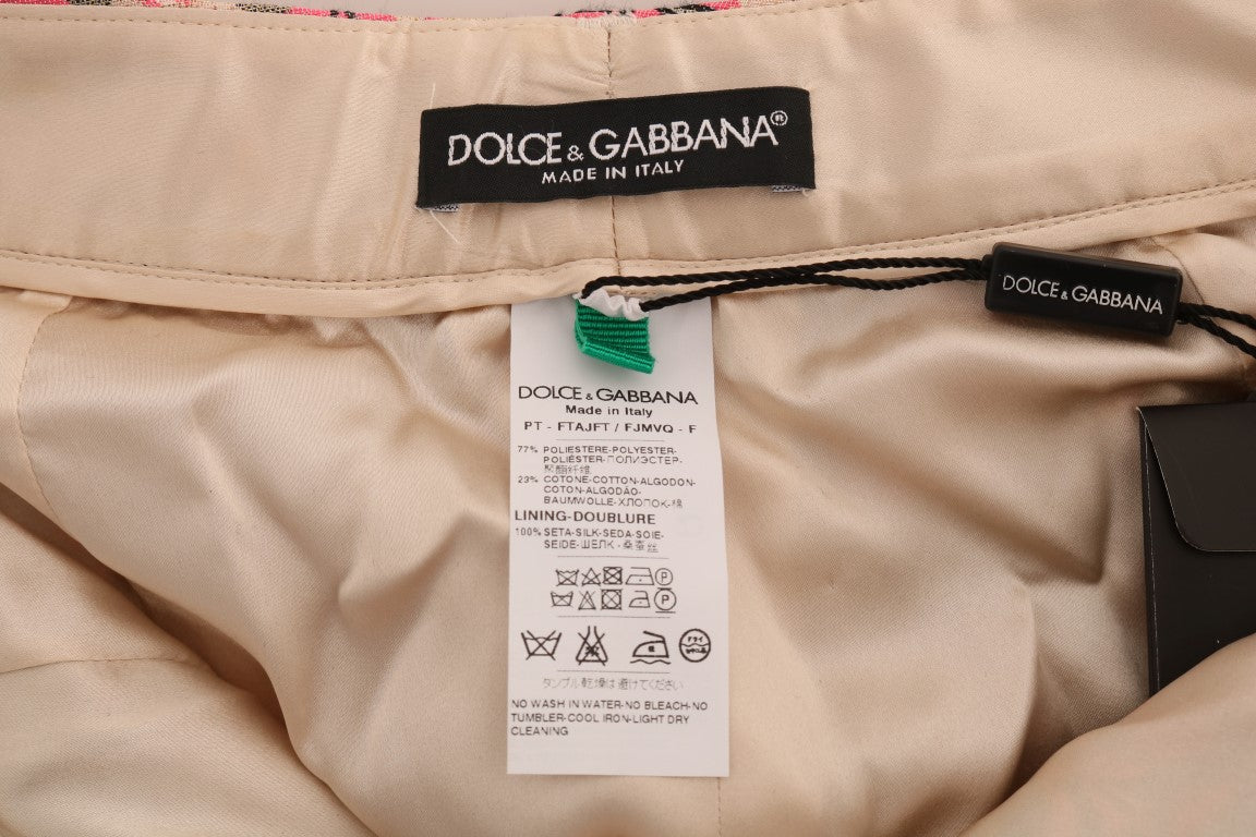 Pantalon élégant en brocart floral Dolce &amp; Gabbana