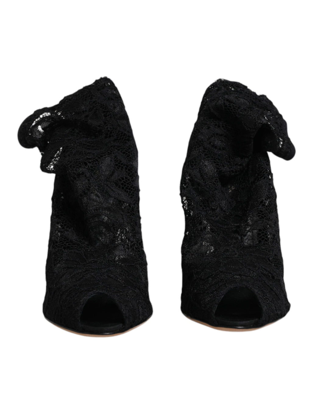 Dolce &amp; Gabbana – Schwarze Stiefel mit Stretch-Absatz und halbhoher Spitze