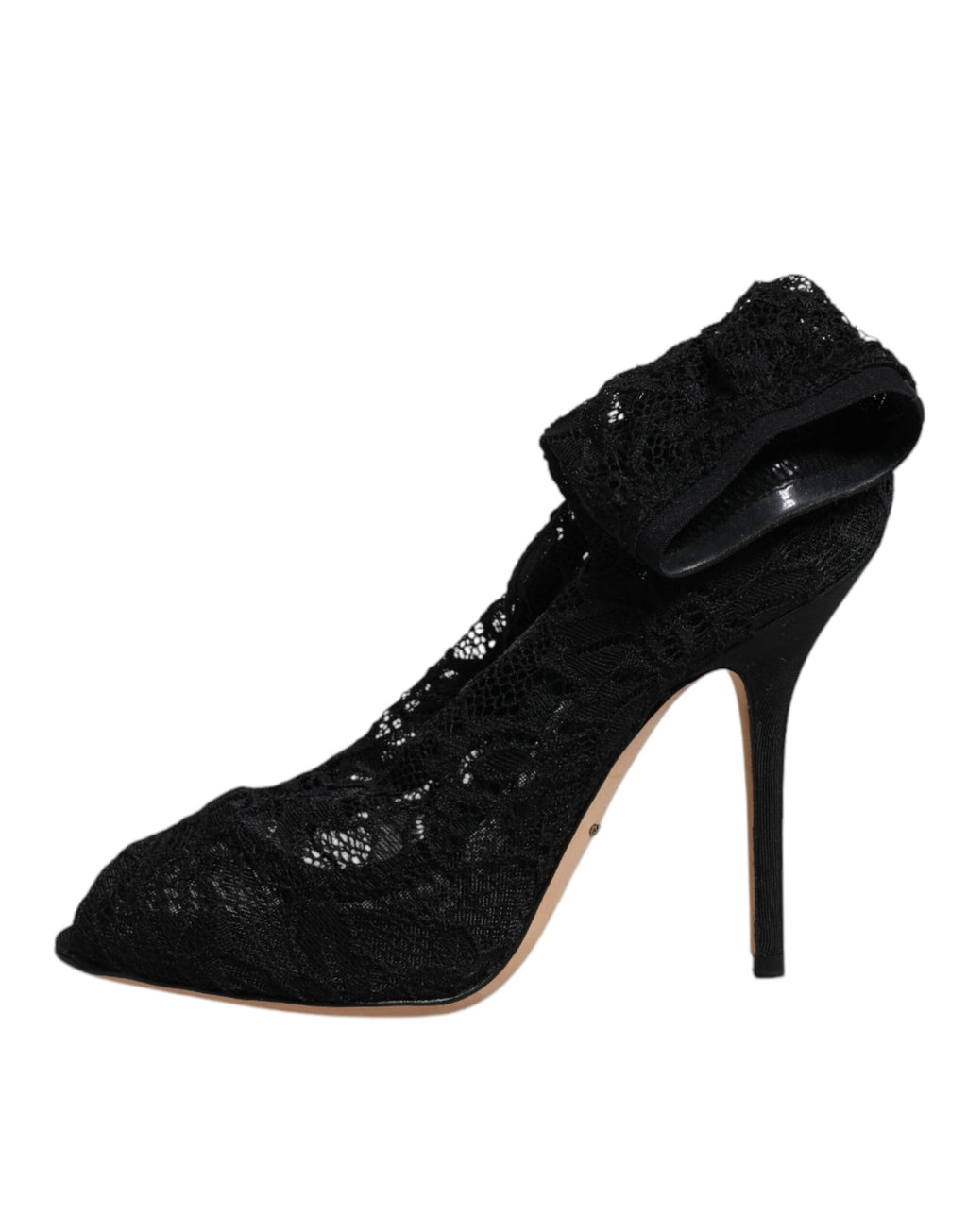 Dolce &amp; Gabbana – Schwarze Stiefel mit Stretch-Absatz und halbhoher Spitze