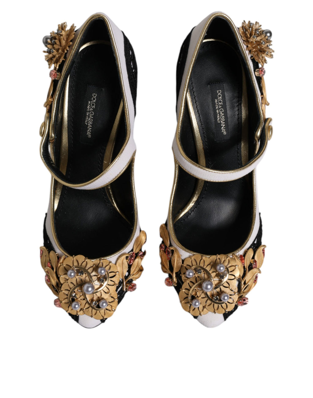 Dolce &amp; Gabbana Mehrfarbige Pumps mit verzierten Absätzen