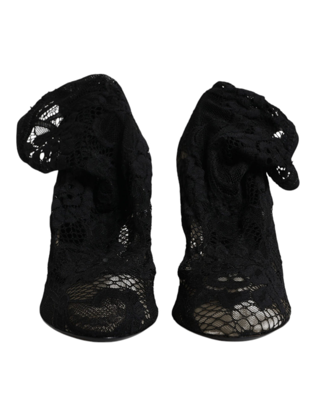 Dolce &amp; Gabbana – Schwarze Stiefel mit Stretch-Absatz und halbhoher Spitze