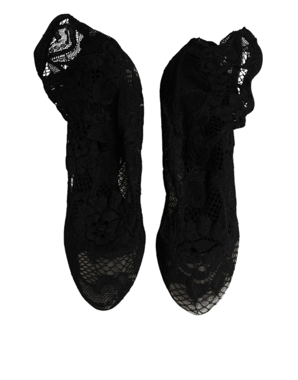 Dolce &amp; Gabbana – Schwarze Stiefel mit Stretch-Absatz und halbhoher Spitze