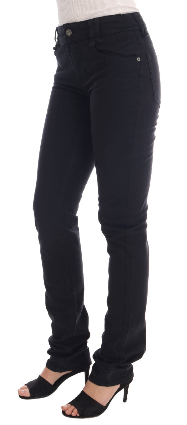 Jean en denim noir coupe classique chic de John Galliano