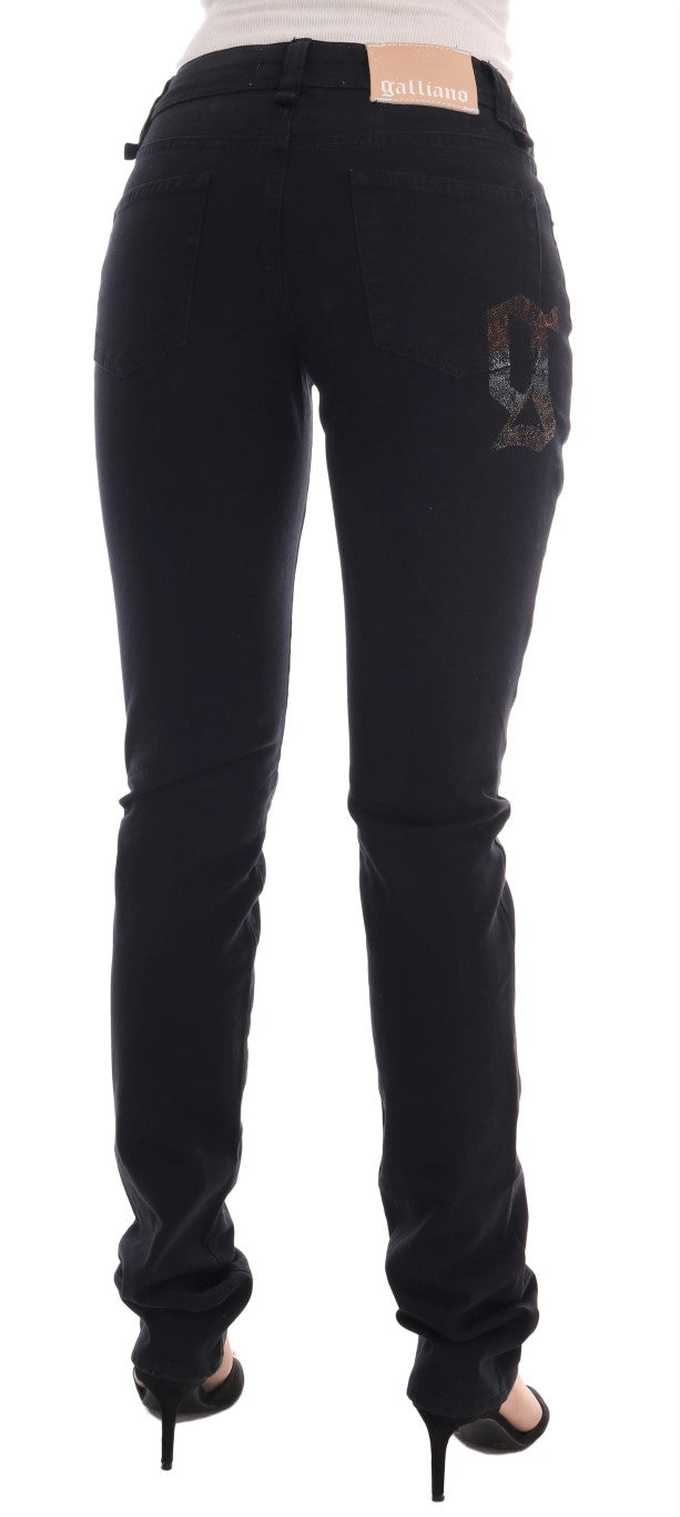 Jean en denim noir coupe classique chic de John Galliano