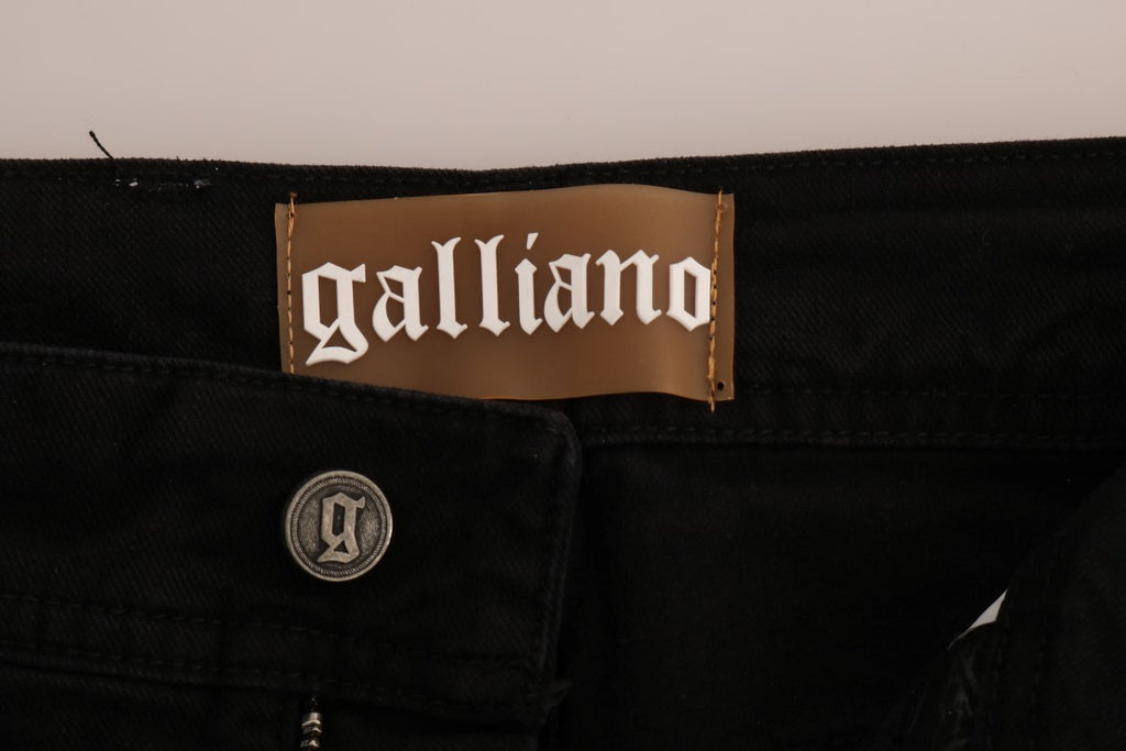 Jean en denim noir coupe classique chic de John Galliano