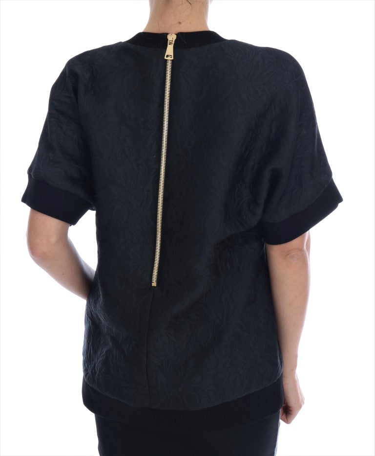 Dolce &amp; Gabbana – Schwarzer Pullover mit verzaubertem Kristall