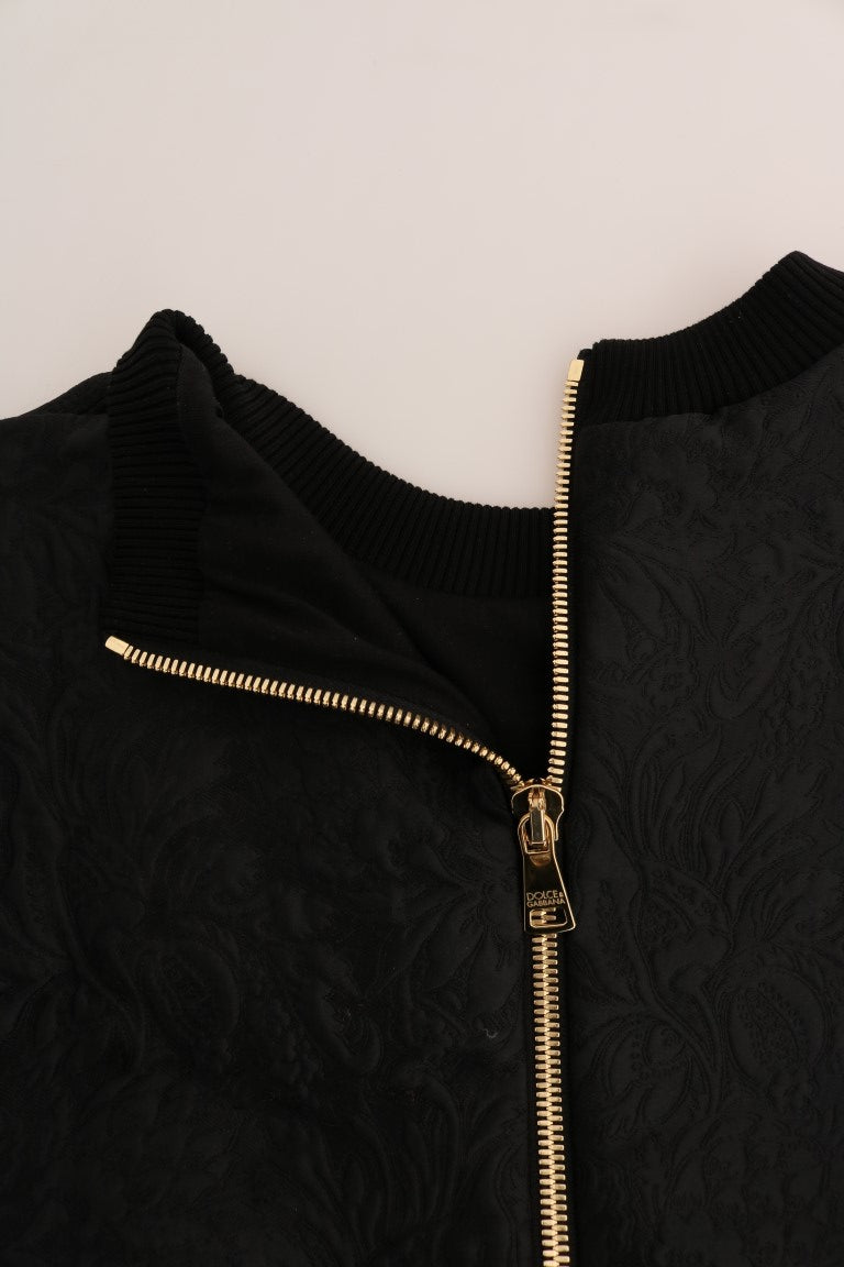 Dolce &amp; Gabbana – Schwarzer Pullover mit verzaubertem Kristall