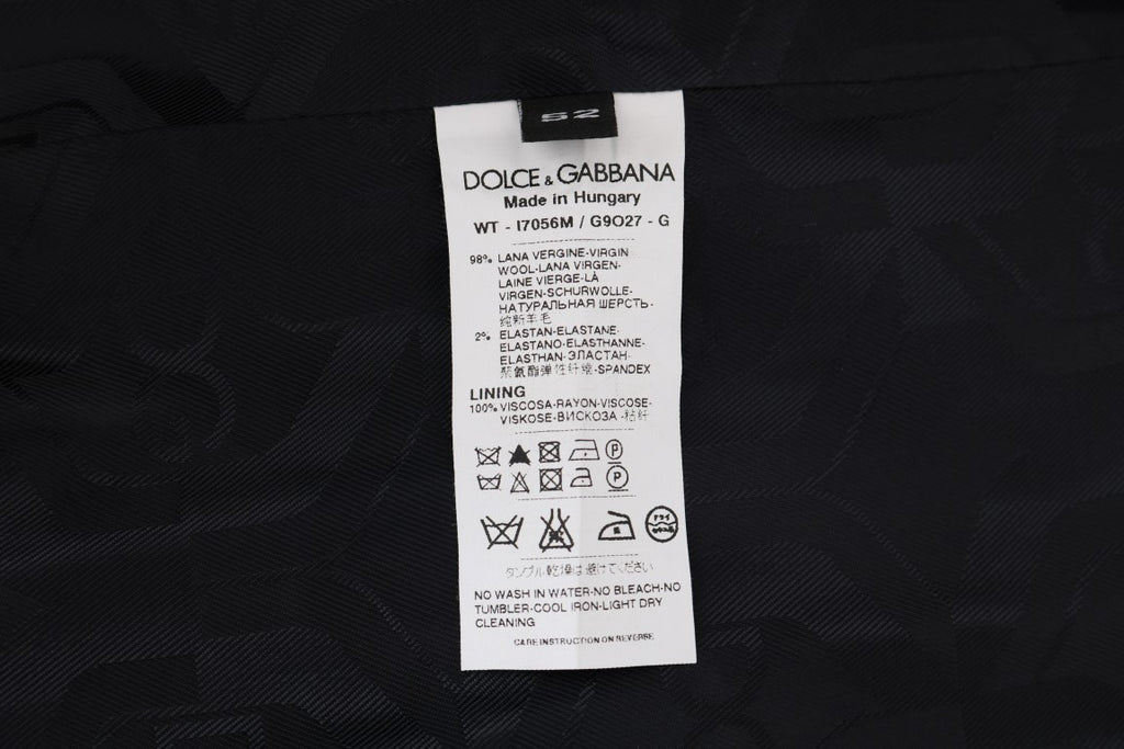 Dolce &amp; Gabbana Élégant gilet en laine mélangée à rayures grises