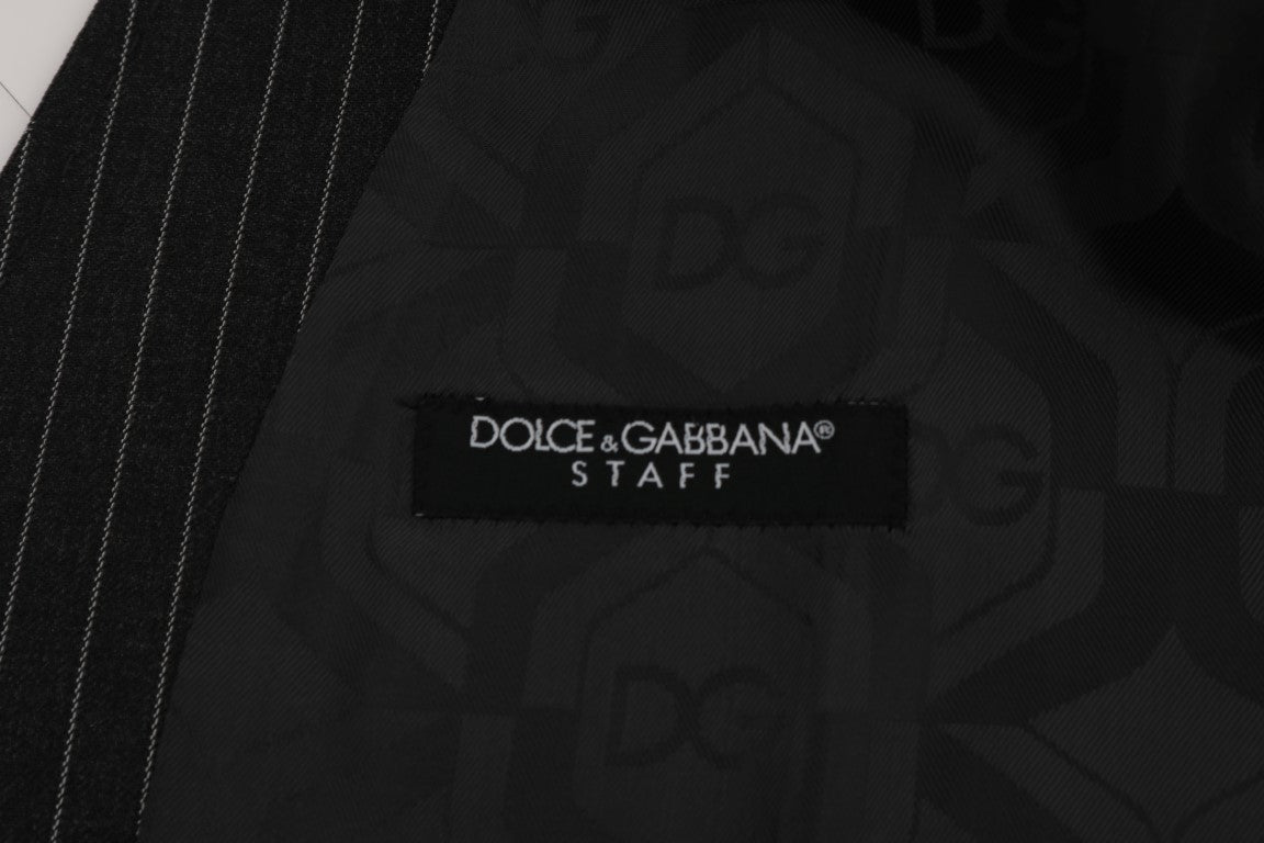 Gilet élégant à rayures grises Dolce &amp; Gabbana