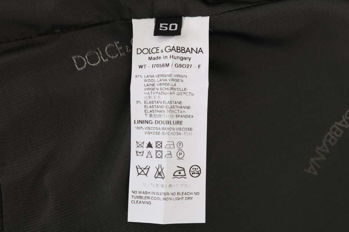 Dolce &amp; Gabbana Élégant gilet à simple boutonnage à rayures grises