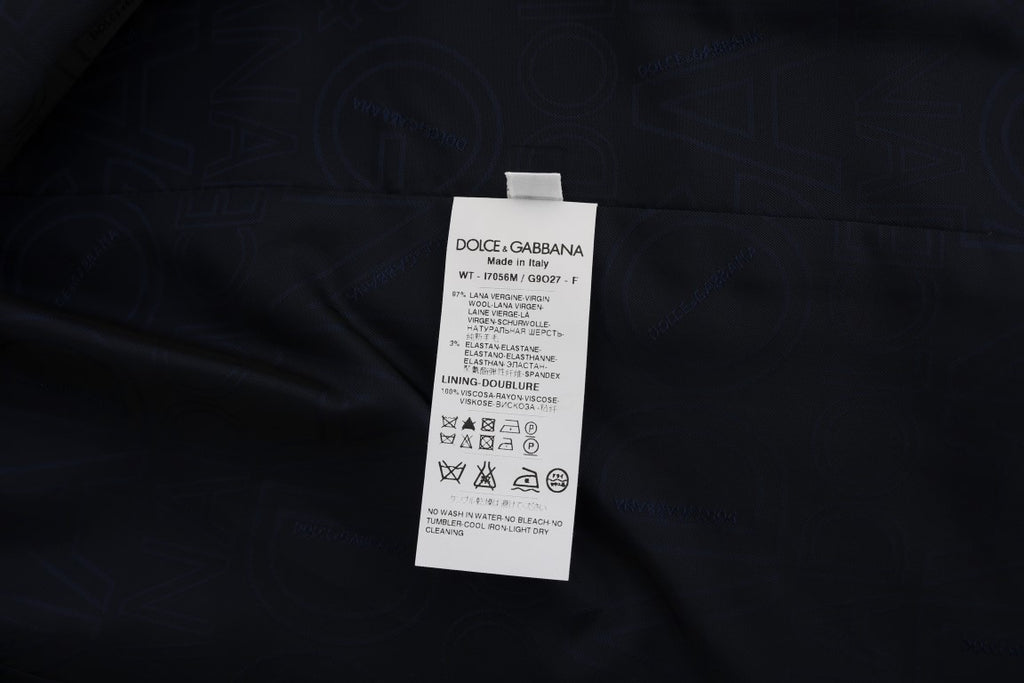 Dolce &amp; Gabbana Elegante Weste aus gestreifter Wollmischung