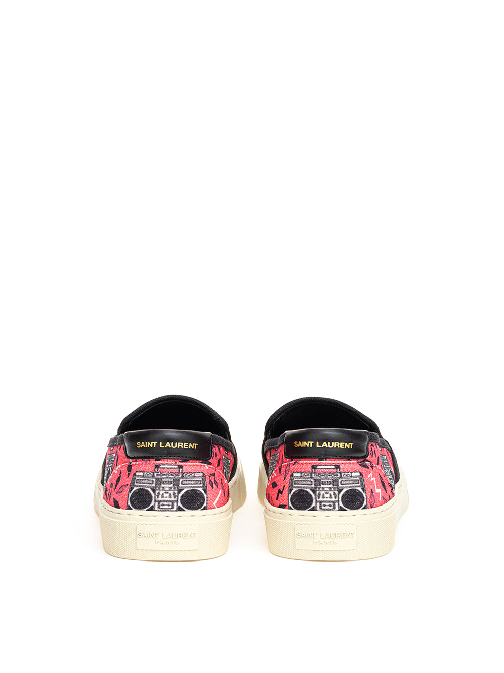 Pink Canvas Slip-On with Radio Print Saint Laurent