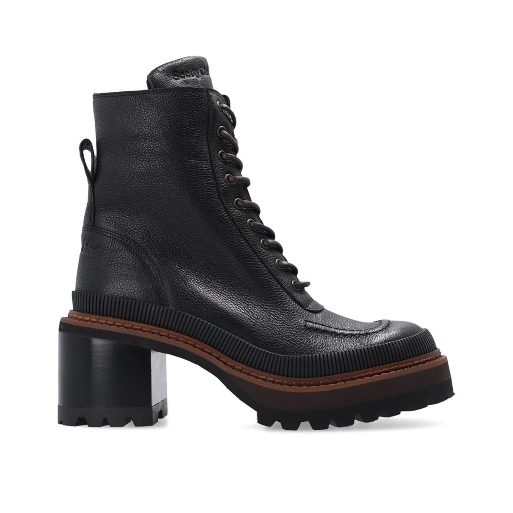 See By Chloe Mahalia Leather Lace-Up Boots
