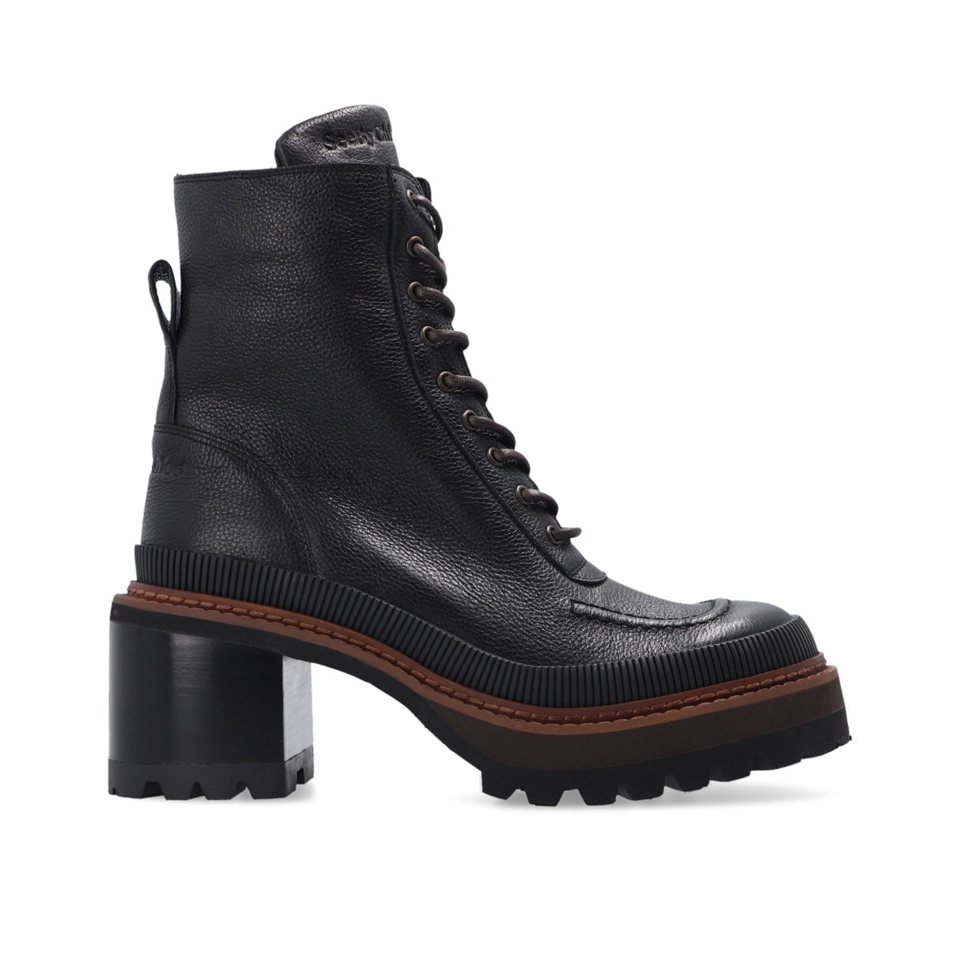 See By Chloe Mahalia Leather Lace-Up Boots