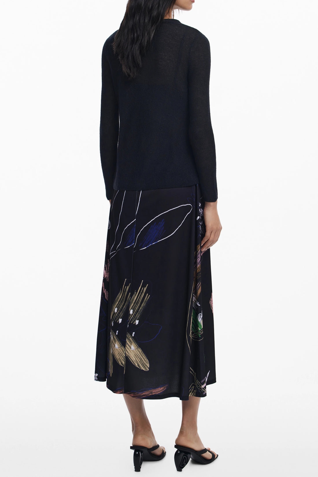 DESIGUAL WOMEN&#39;S LONG BLACK DRESS