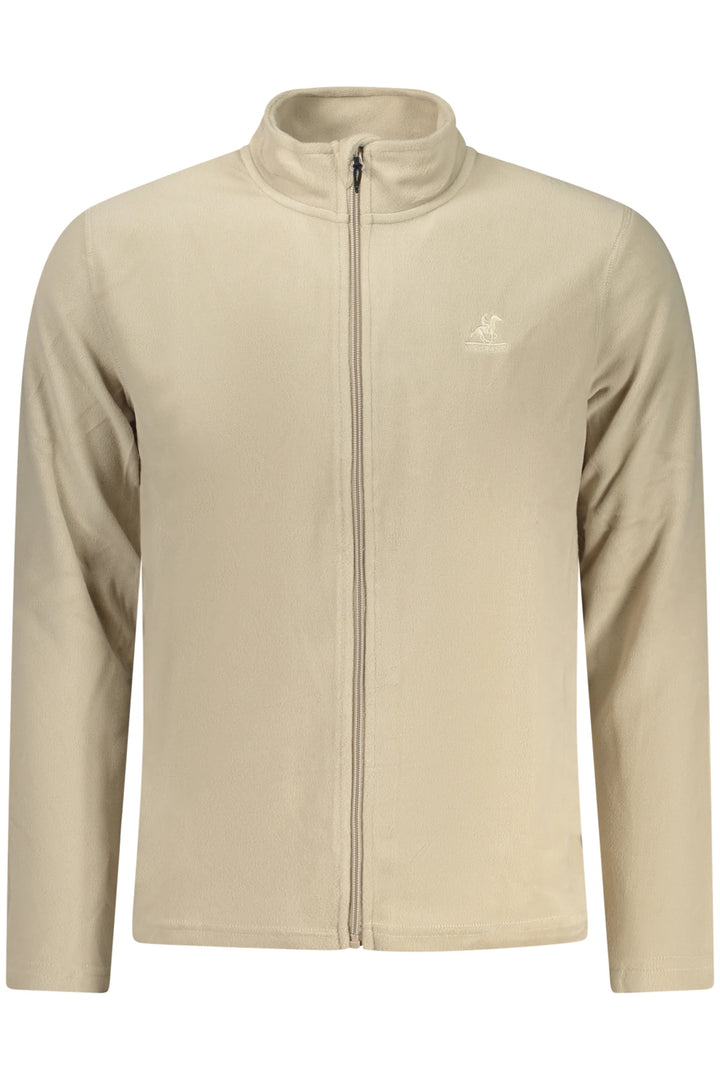 US GRAND MEN S BEIGE ZIP-UP SWEATSHIRT