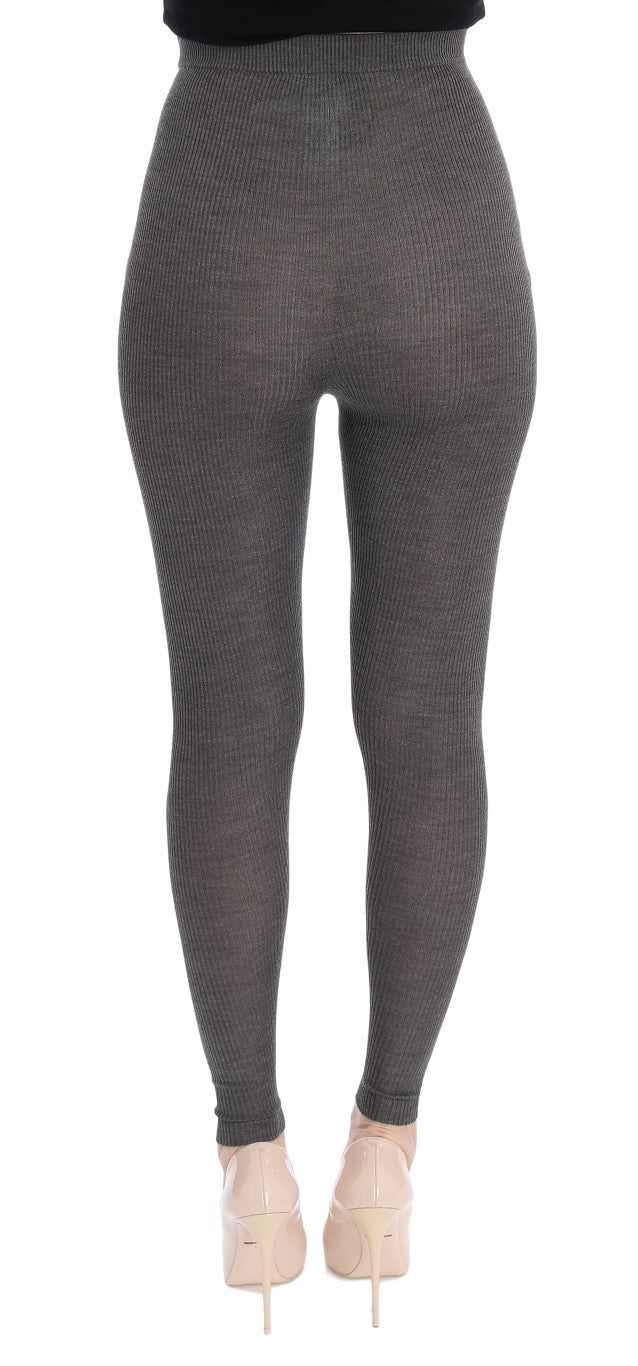 Pantalon élégant en cachemire taille haute Dolce &amp; Gabbana