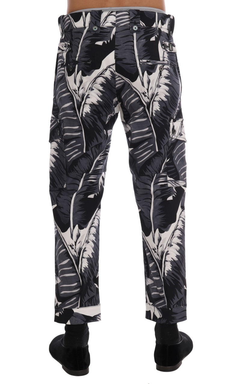 Pantalon capri décontracté élégant Dolce &amp; Gabbana à imprimé feuille de bananier