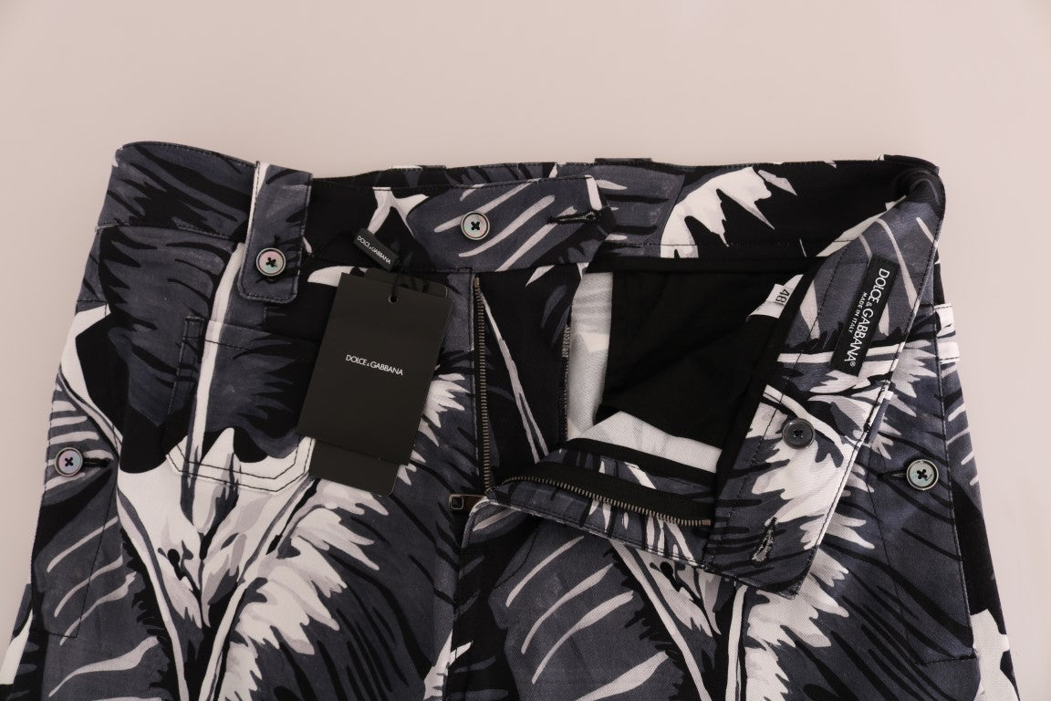 Pantalon capri décontracté élégant Dolce &amp; Gabbana à imprimé feuille de bananier