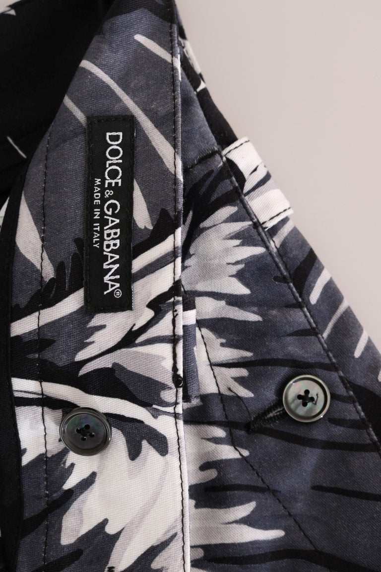 Pantalon capri décontracté élégant Dolce &amp; Gabbana à imprimé feuille de bananier