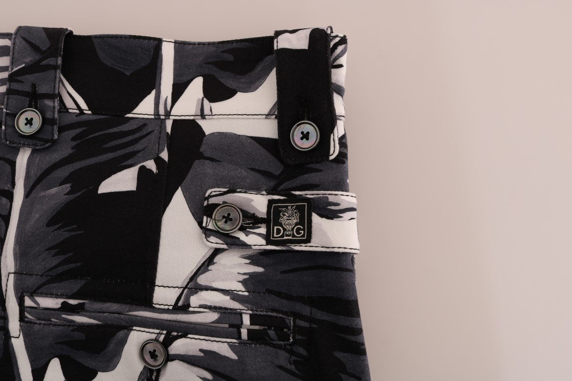 Pantalon capri décontracté élégant Dolce &amp; Gabbana à imprimé feuille de bananier