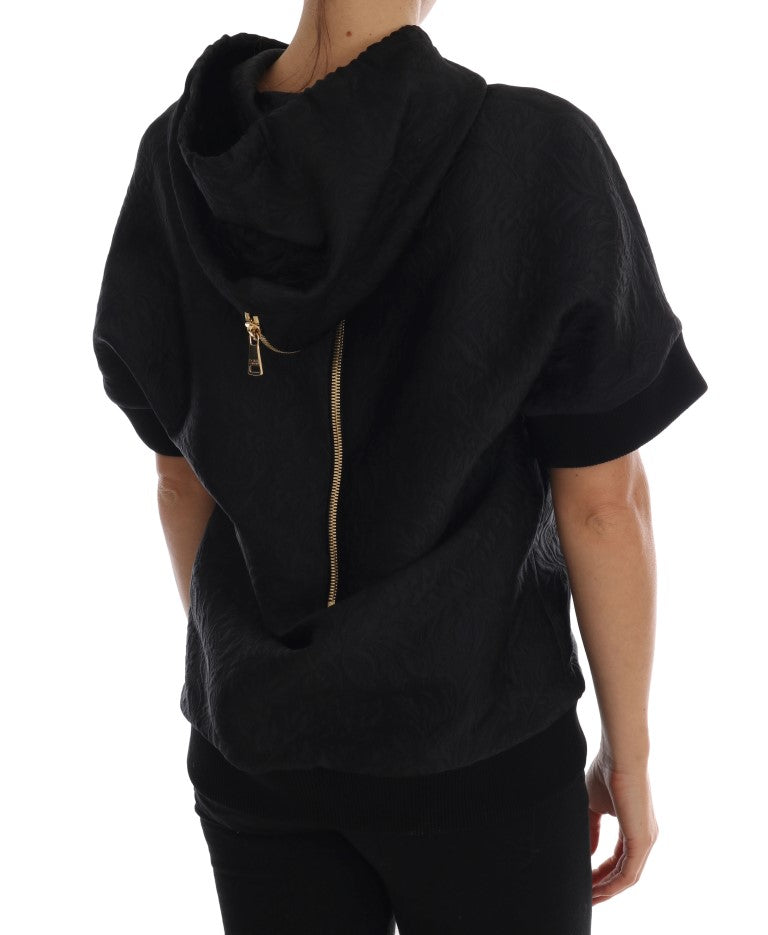 Dolce &amp; Gabbana – Kapuzenpullover mit verzaubertem Brokat und Kristallen