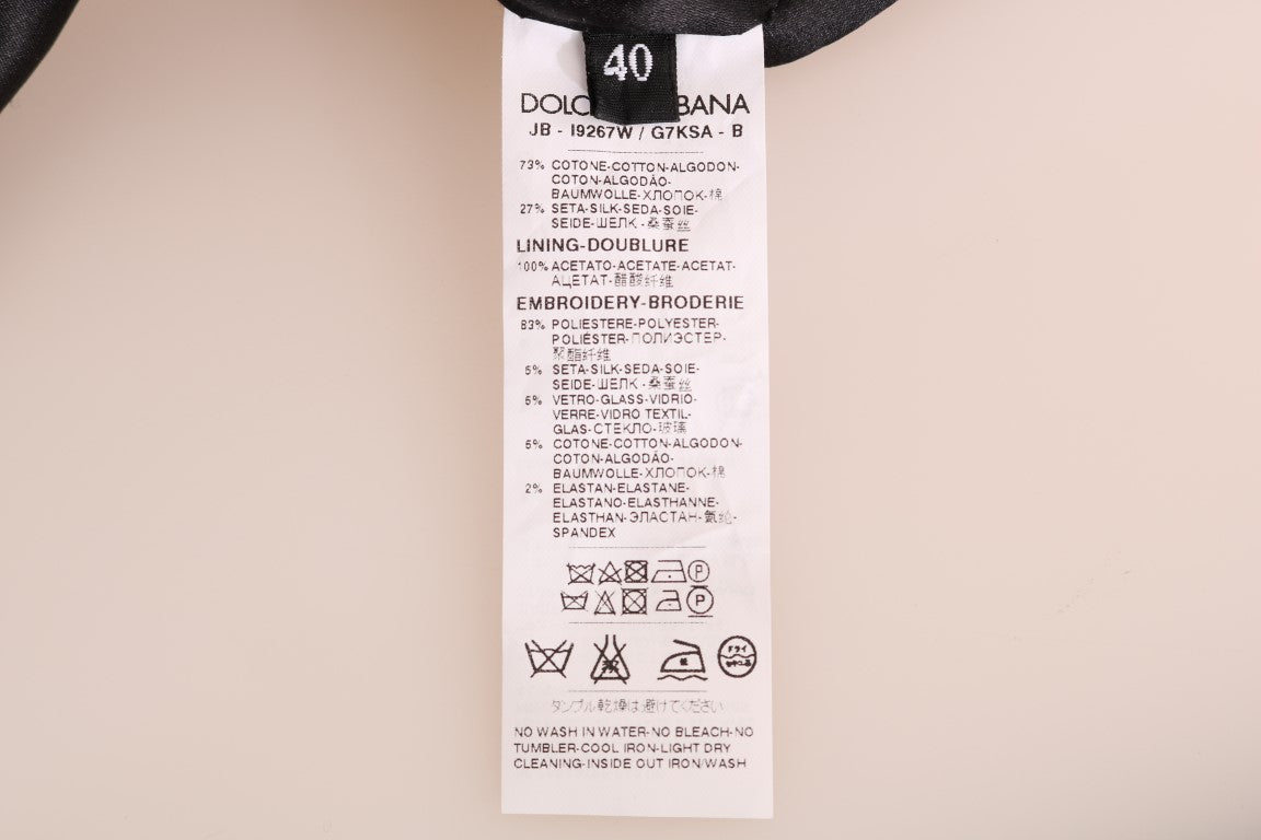 Dolce &amp; Gabbana – Verzauberter schwarzer Brokatpullover mit Pailletten