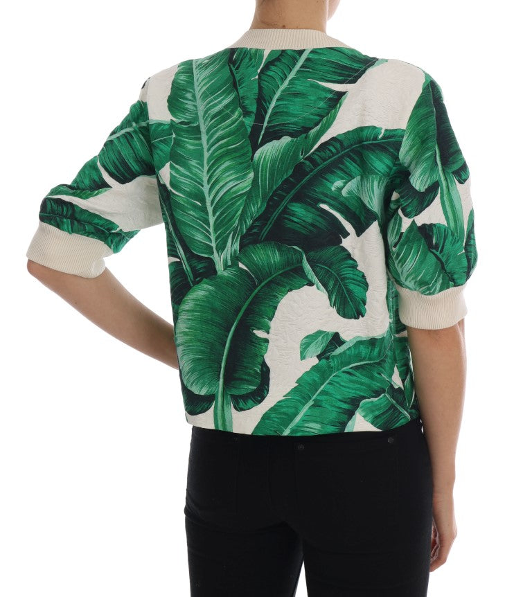 Dolce &amp; Gabbana Pullover mit tropischen Pailletten – Lush Greenery Edition