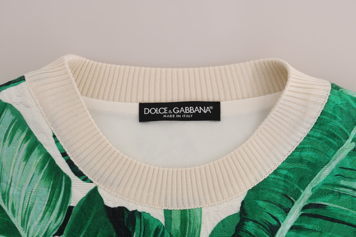 Dolce &amp; Gabbana Pullover mit tropischen Pailletten – Lush Greenery Edition