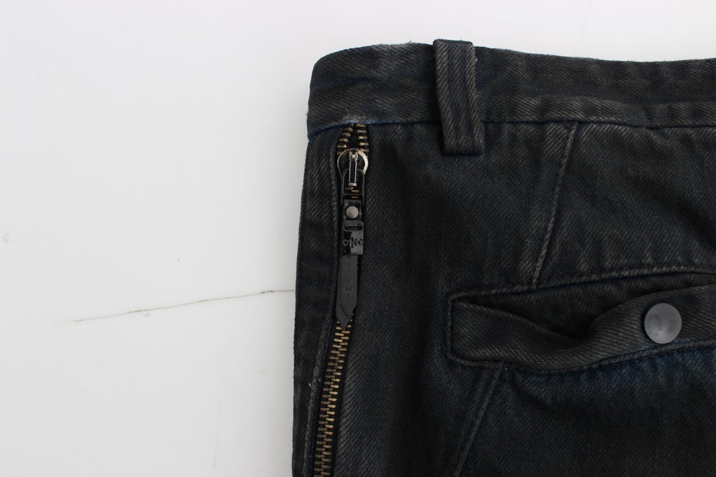 Costume National Blue Cotton Slim Pants Denim Jeans