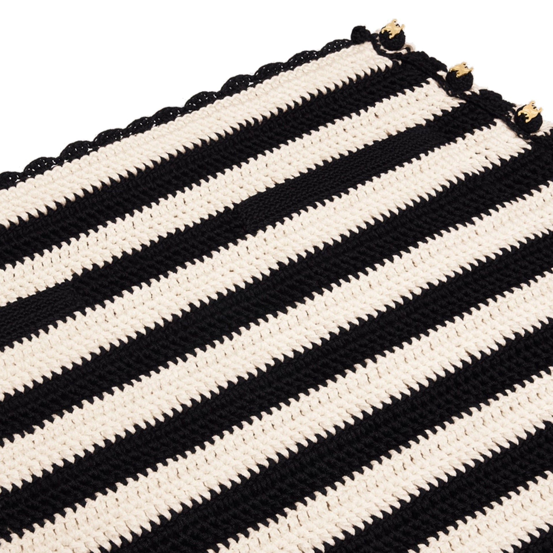 Celine Striped Crochet Mini Skirt