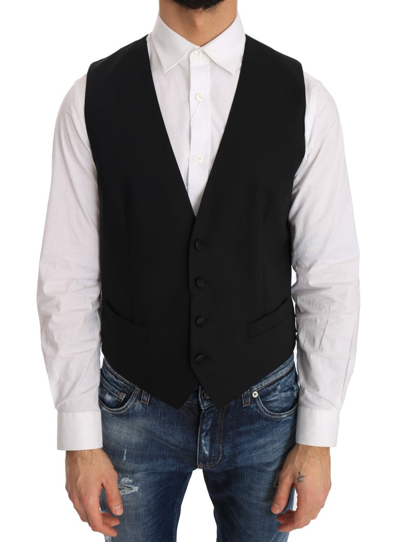 Dolce &amp; Gabbana - Gilet élégant coupe slim noir