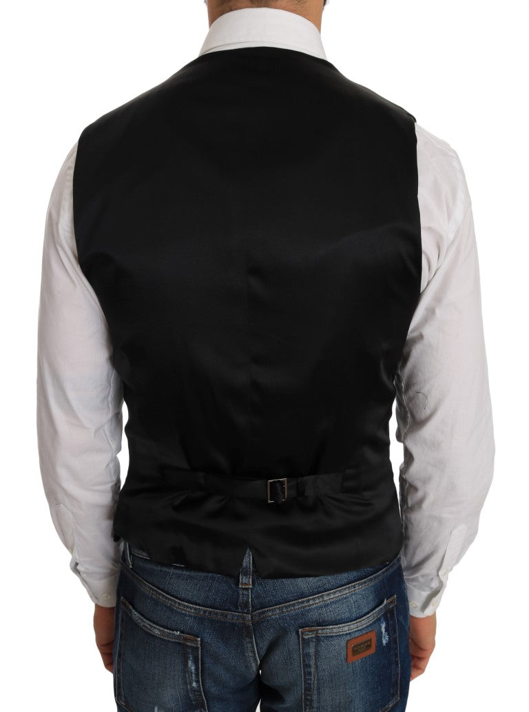 Dolce &amp; Gabbana - Robe gilet noire élégante à pois
