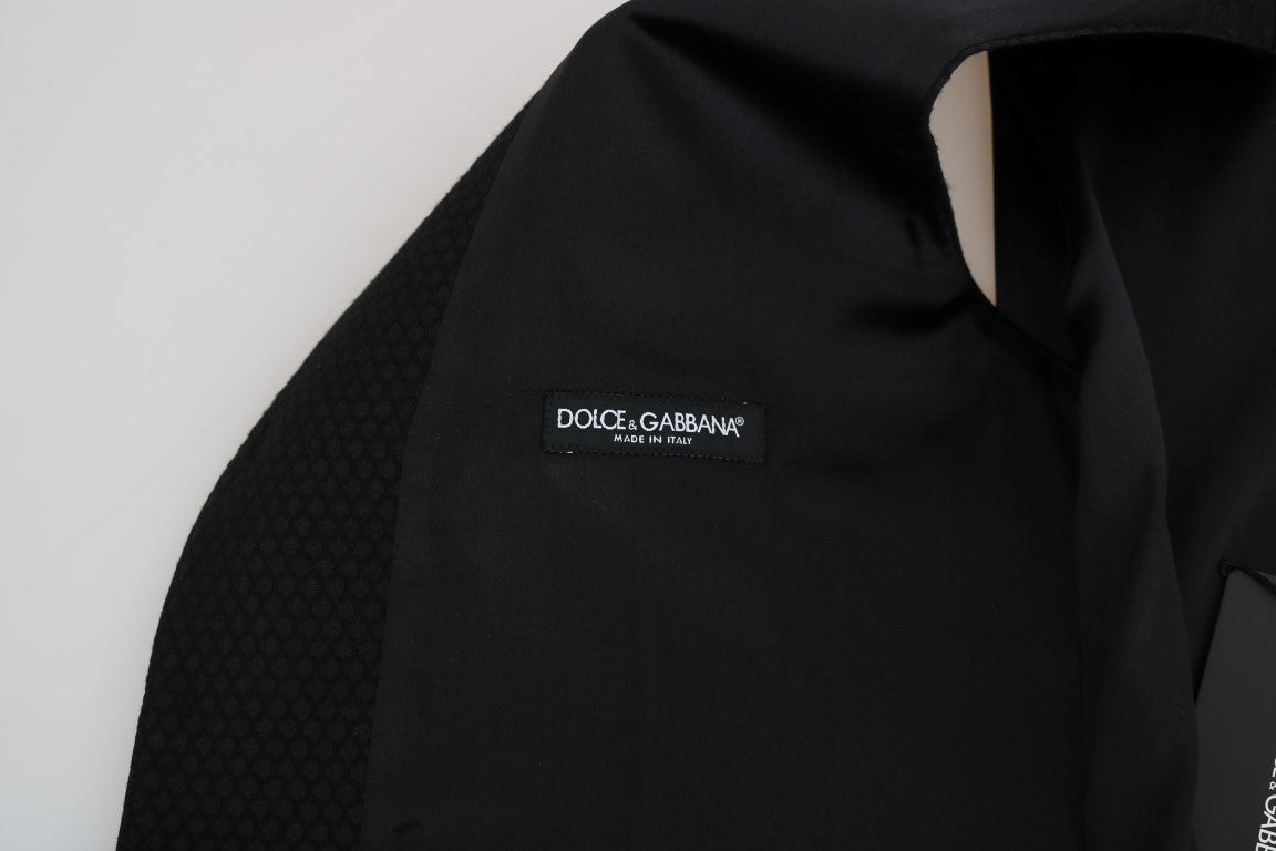 Dolce &amp; Gabbana - Robe gilet noire élégante à pois