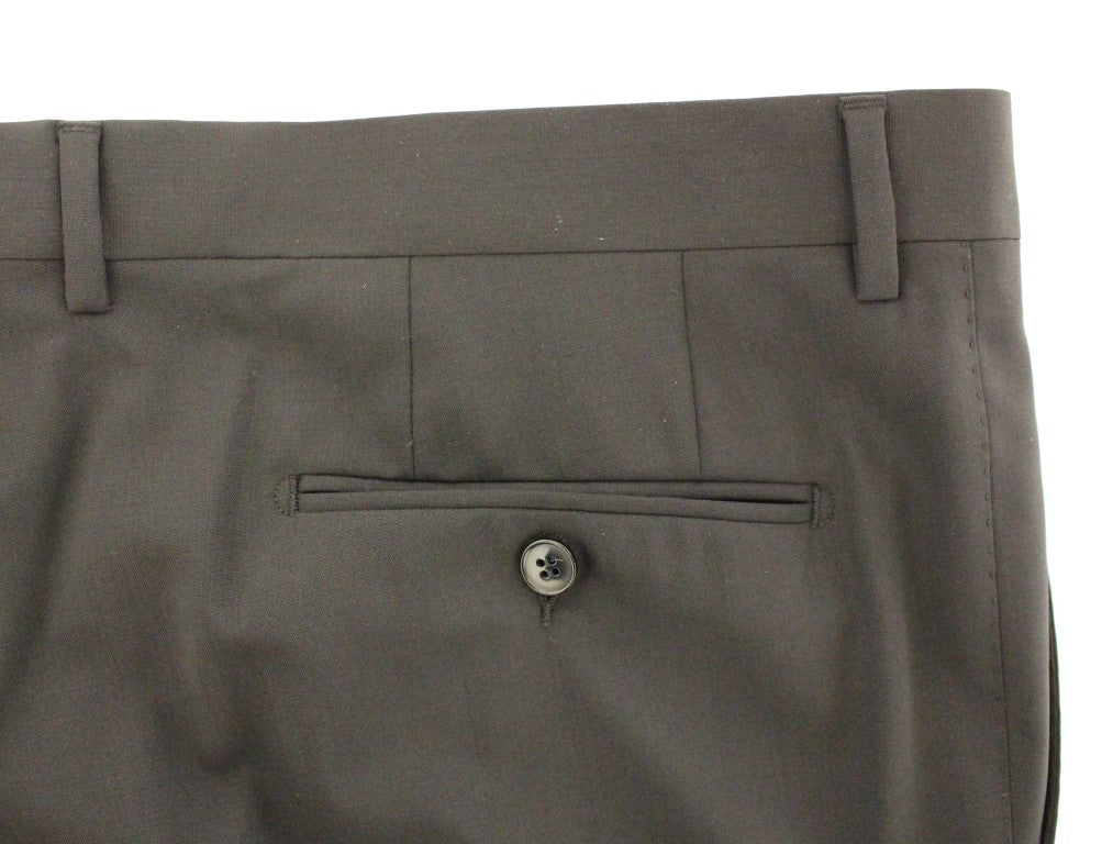 Dolce &amp; Gabbana Elegante plissierte schwarze Wollhose