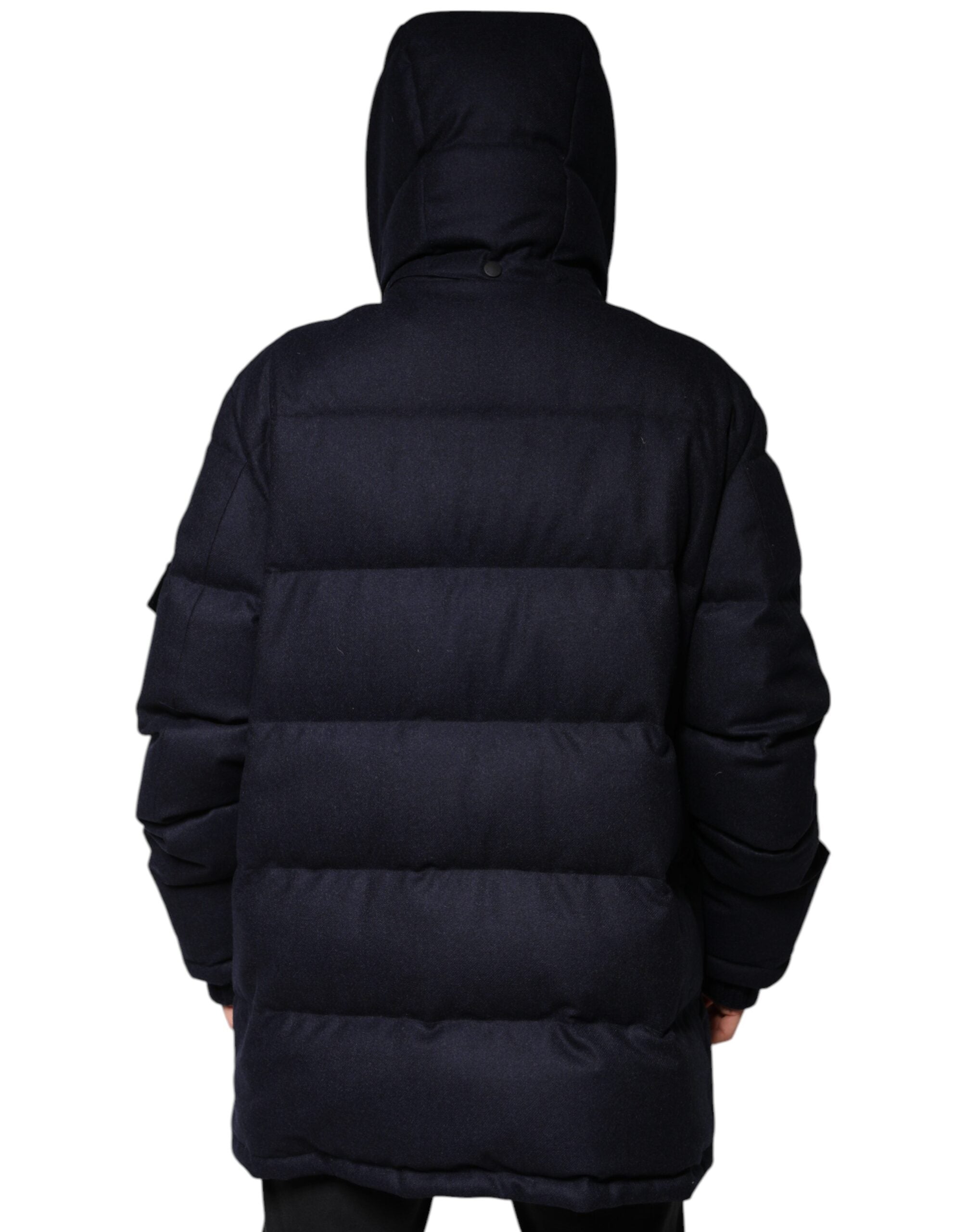 Dolce &amp; Gabbana Doudoune à capuche en nylon noir pour homme