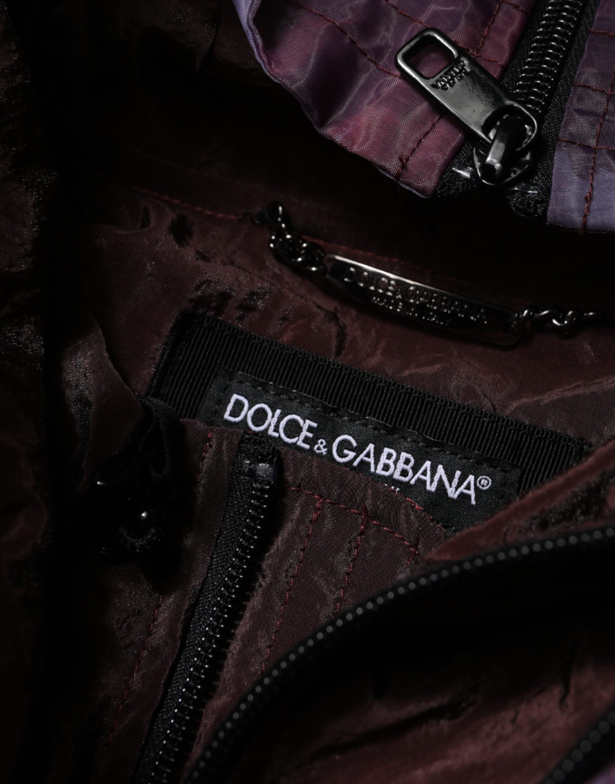Dolce &amp; Gabbana Lila Camouflage Kapuzen-Blousonjacke für Herren
