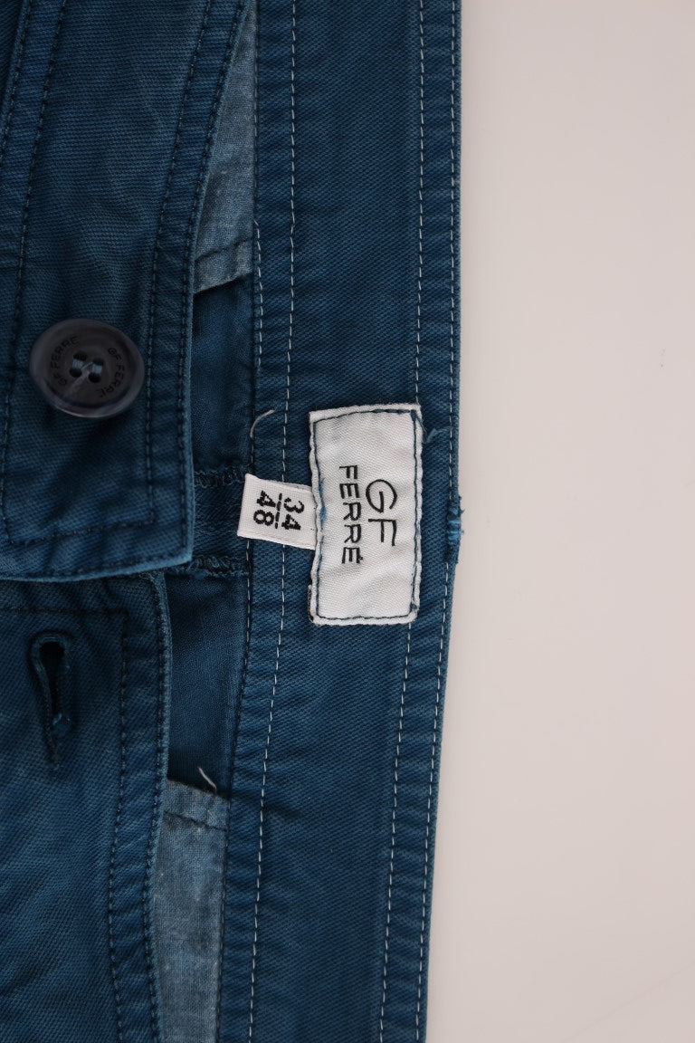 GF Ferre Elegante Straight Fit Baumwoll-Chinos