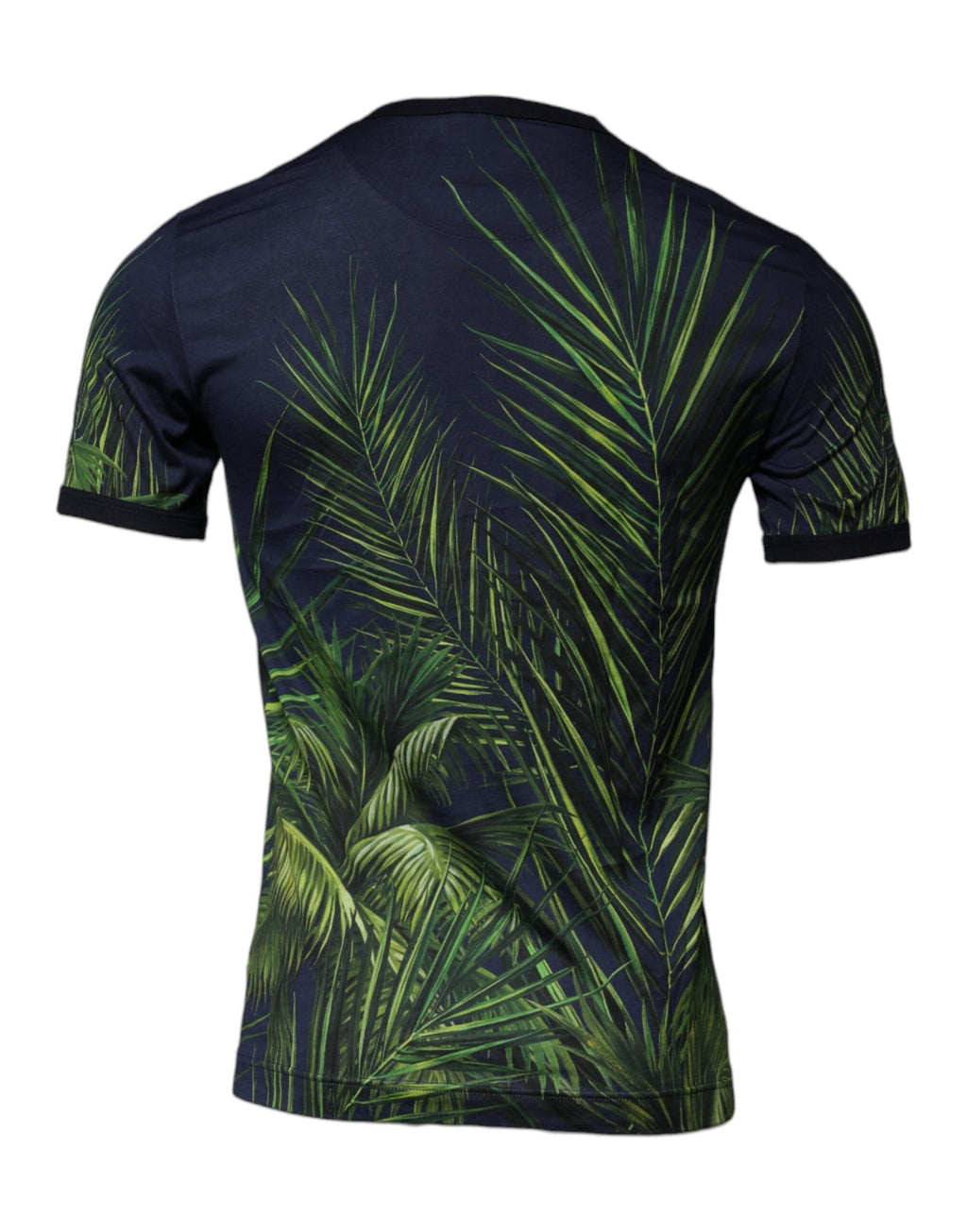 T-shirt ras du cou à manches courtes et imprimé arbre bleu Dolce &amp; Gabbana