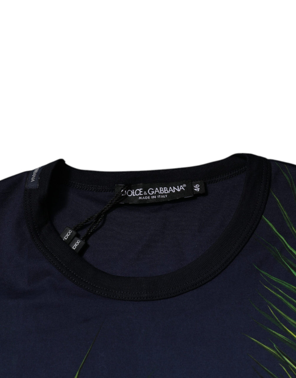 T-shirt ras du cou à manches courtes et imprimé arbre bleu Dolce &amp; Gabbana