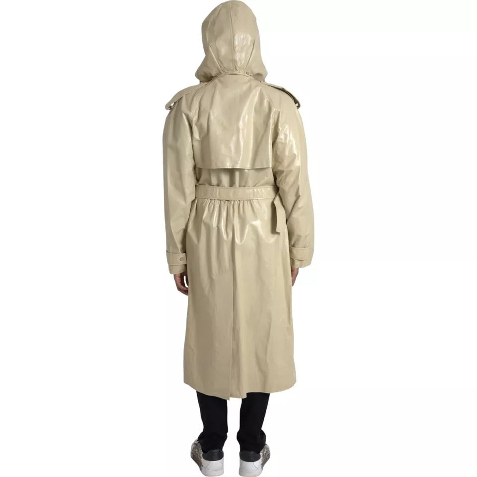 Bottega Veneta Beige Trenchcoatjacke aus Lammleder