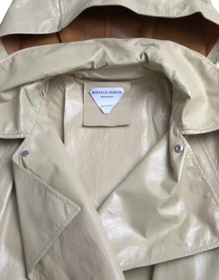 Bottega Veneta Beige Trenchcoatjacke aus Lammleder