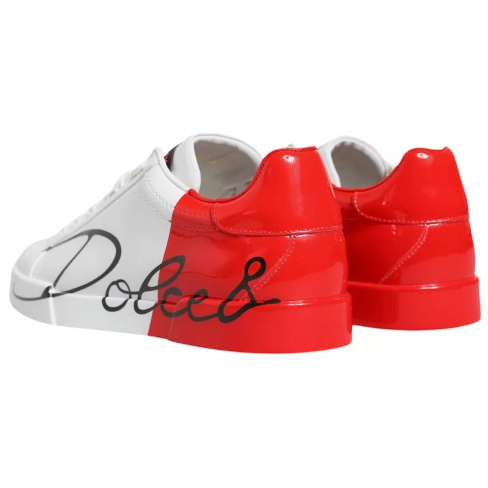 Baskets basses Dolce &amp; Gabbana Portofino blanches et rouges