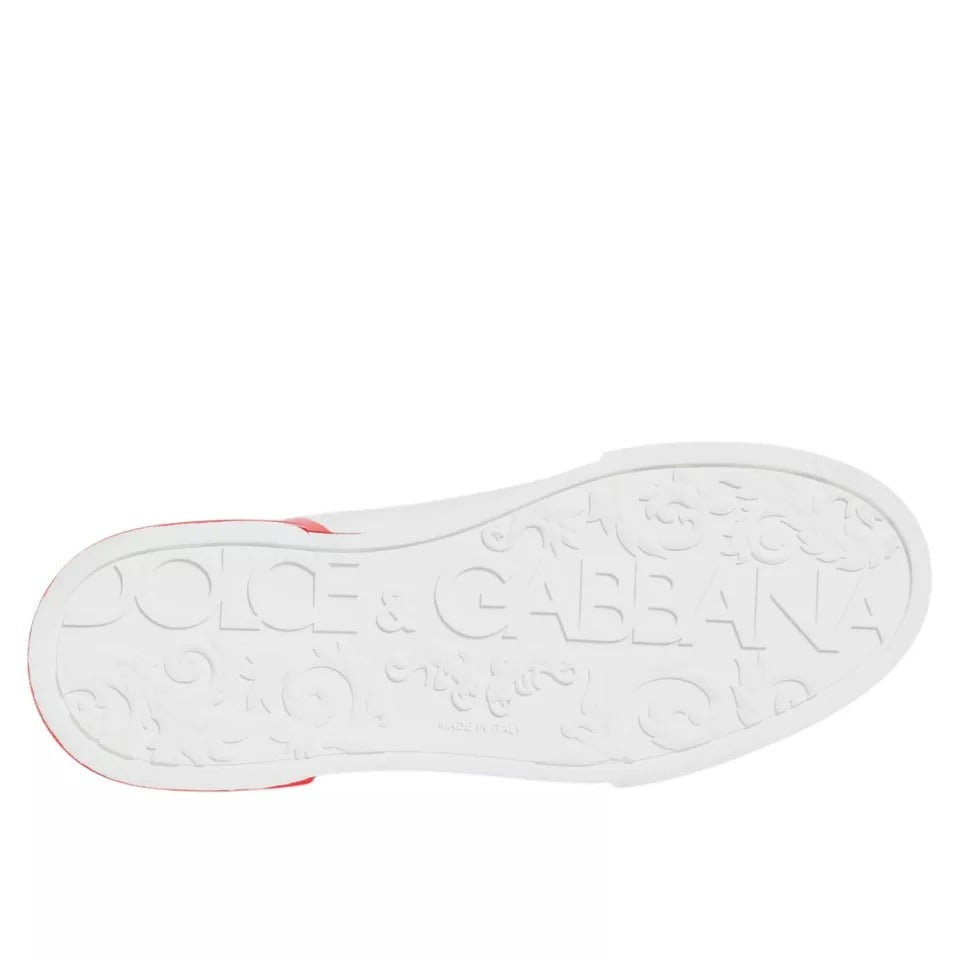 Baskets basses Dolce &amp; Gabbana Portofino blanches et rouges