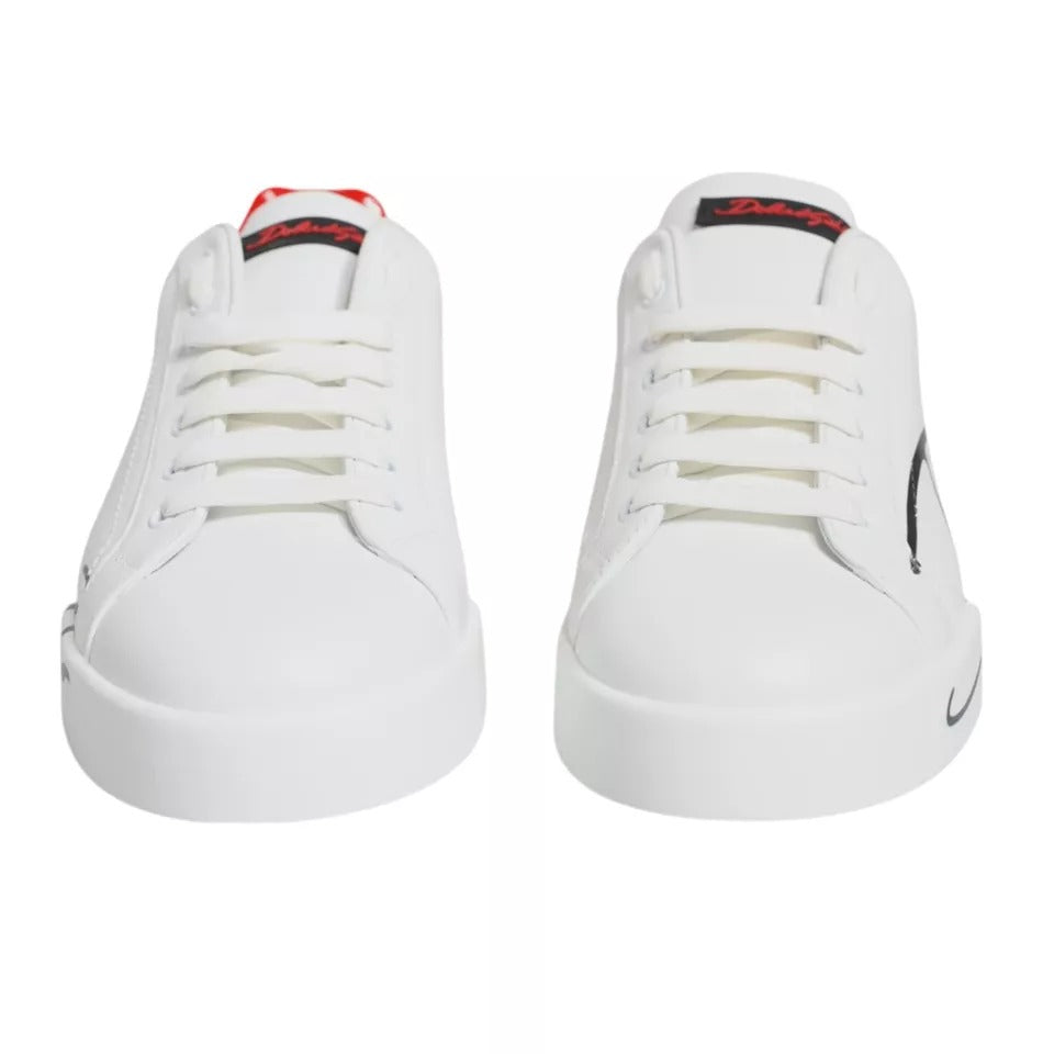 Baskets basses Dolce &amp; Gabbana Portofino blanches et rouges