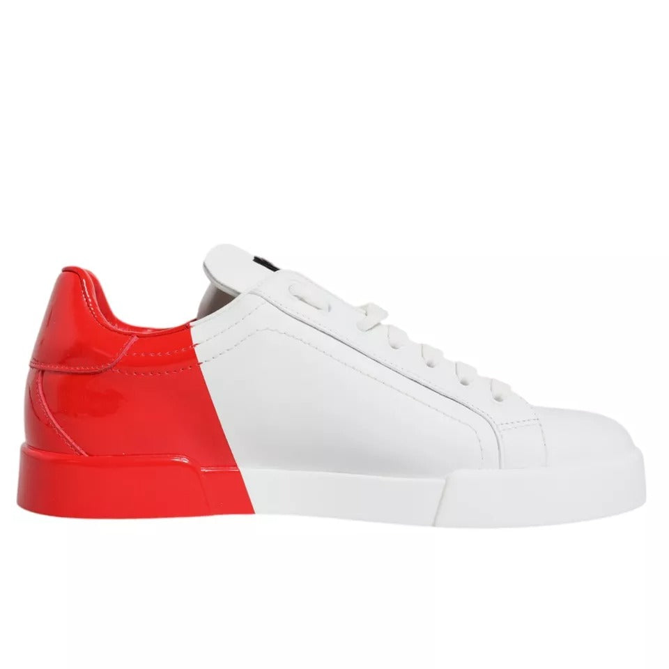 Baskets basses Dolce &amp; Gabbana Portofino blanches et rouges