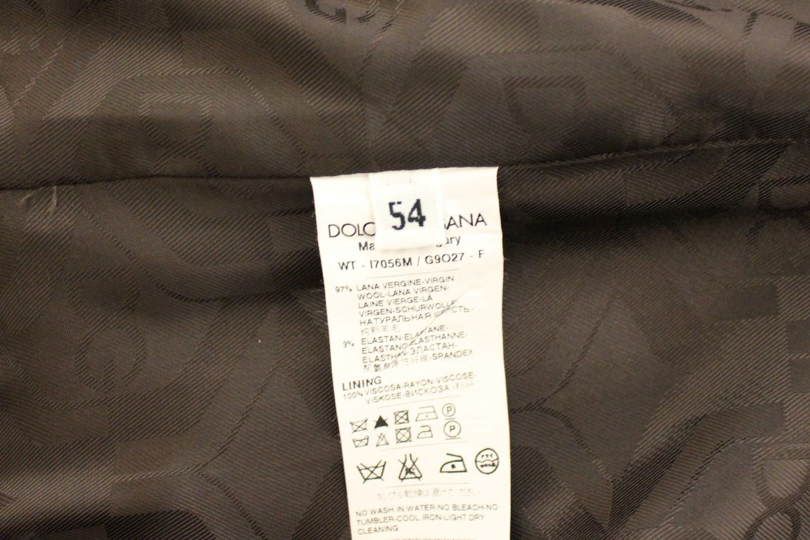 Dolce &amp; Gabbana - Robe-gilet élégante en laine à rayures marron